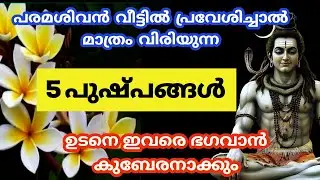 പരമശിവൻ വീട്ടിൽ പ്രവേശിച്ചാൽ മാത്രം വിരിയുന്ന പുഷ്പങ്ങൾ