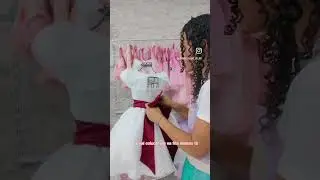 Como colocar laço para vestido de daminha, florista e formatura abc . #vestidosdefesta