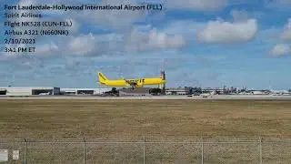 Spirit Airlines Airbus A321 N660NK Fort Lauderdale Landing FLL Arrival