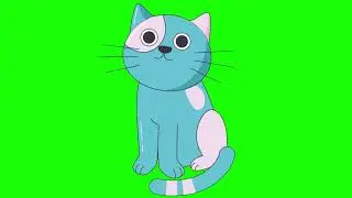Green Screen  Cat Animation : No Copyrights