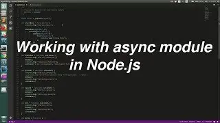 Working with async module in Node.js
