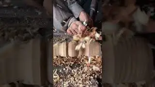 Amazing Woodturning: Crafting a Wooden Cot Leg by Hand #Woodturning #Craftsmanship #Carpentry #Asmr