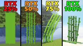 minecraft sugar cane with different rtx be like
