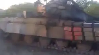АТО, ООС. Подбитый танк рашистов, с.Хрящувате, лето 2014.