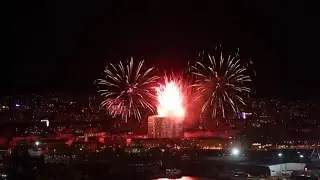Мурманск 100 лет - лазерное шоу салют