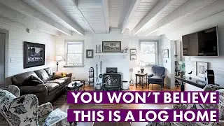 Farmhouse Style Log Home