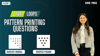 Java Pattern Printing Tutorial (Lecture 4) – Inverted Triangle & Inverted Pyramid Star Patterns