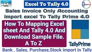 Sales invoice import excel to tally prime | excel to tally import without software |