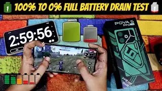 Tecno Pova 6 Pro 5G 100% to 0% Full Battery Drain Test | Tecno Pova 6 Pro 5G battery life 🤯