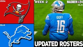 Lions vs. Buccaneers | Week 2 | 2024 - 2025 Updated Rosters | Madden 24 PS5 Simulation