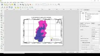 Layout of Catchment Area in Layers | Print layout in qgis | Export as image using qgis