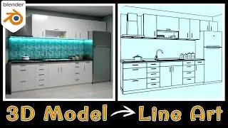 Create Stylized Line Arts From 3D Models And Scenes | Blender 4.0 Tutorial
