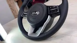 Kia Sportage - перетяжка руля и ручки КПП в экокожу с сохранением обогрева