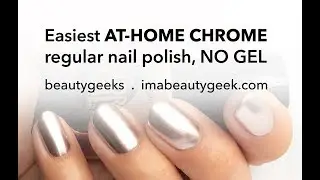 BEAUTYGEEKS: Easiest Chrome Nails at Home Sally Hansen Color Foil Nail Polish