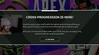 I FINALLY GOT CROSS PROGRESSION IN APEX LEGENDS!!!