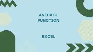 Microsoft Excel Basics - Average Function