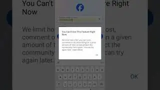 how to fix you can't use this feature right now Facebook / you can't use this feature right now fb