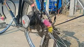 DIY How to make simple bicycles to electric cycle with 250 watt moter Full Details