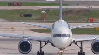 Delta Airlines B757 🤩👍🏼 Landing by Pilot! #crosswind #aviation #planespotting #closeup