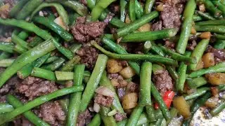 String Beans with Minced Beef