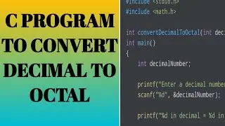 C Program to Convert Octal Number to Decimal  