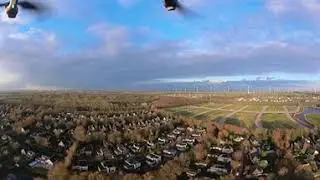 DJI Air 3 with a Insta 360 X3 mounted below
