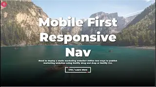 Mobile First Navigation w/HTML and CSS | No JS