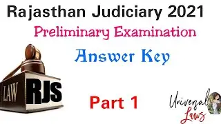 Rajasthan Judiciary 2021 Answer key 