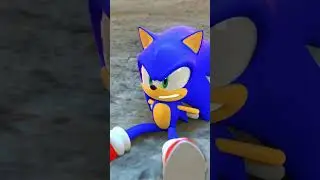 Sonic armed his leg with Guns  