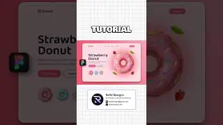 Donut Website UI Design in Figma | Animation in Figma | Figma Tutorial For Beginners