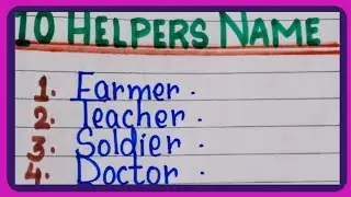 10 Helpers Name in English | Name 10 Community Helpers | Helpers Name