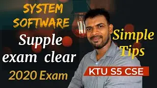 System Software KTU  ExamTips s5 cs supplementary Malayalam | AJU Computer Science