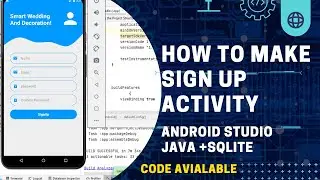 How to make signup page in android studio using SQLite
