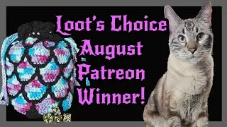Loot's Choice August Huge Dice Bag; Handmade by Wisdom Check Creations (Storm)