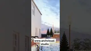 3D Exterior House Design With Swimming Pool #3drendering #architect #realestate