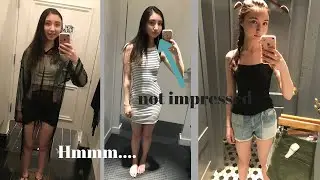 TRYING ON SOME CUTE AND SOME...UNIQUE SUMMER CLOTHES (Hollister, Garage, Forever 21, H&M)