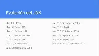 Versiones de Java y JDK