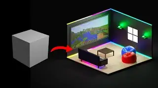 Blender 3D Isometric Gaming Room Design - Beginner Tutorial