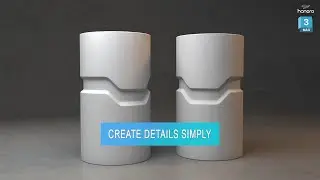 Try This Method To Create Details Simply On The Cylinder - Quick tips | Hanora 3D
