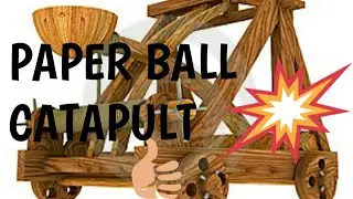 How to make a  homemade paper ball catapult with pens