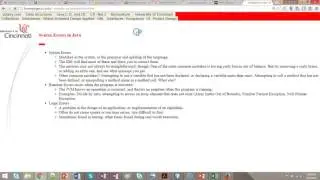 Syntax, Logic, Runtime Errors in Java
