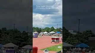 Flying Angeles international U20 men 100m heat Isaac Chandra Flying Angeles academy july 6 2024.