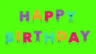 Happy Birthday Animated Texts | Green Screen Copyright Free