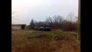 Новоазовский район.  Российские террористы прячут технику в гараже
