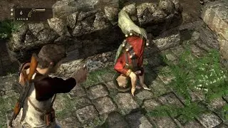Nathan Drake Mocking a Glitched Enemy