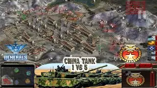China Tank General - Command Conquer Generals Zero Hour 1 vs 5 HARD Generals