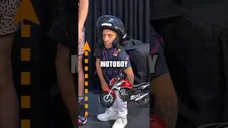 O menor motoboy do mundo não pode rir 😂😂😂
