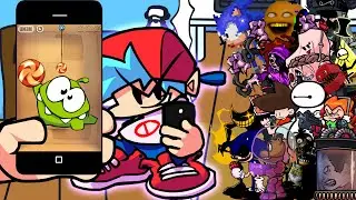 FNF Cutting Ropes (VS OmNom) - But ALL the Characters Sing Together 🎤 Cut The Rope (Merry Christmas)