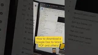 How to download a Google Doc to Word, PDF and more! 