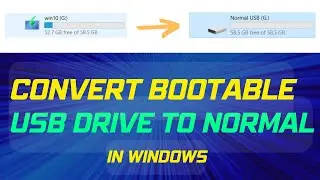 How to Remove Bootable USB to Normal | Convert Bootable to Unbootable USB Using CMD | Geek Help